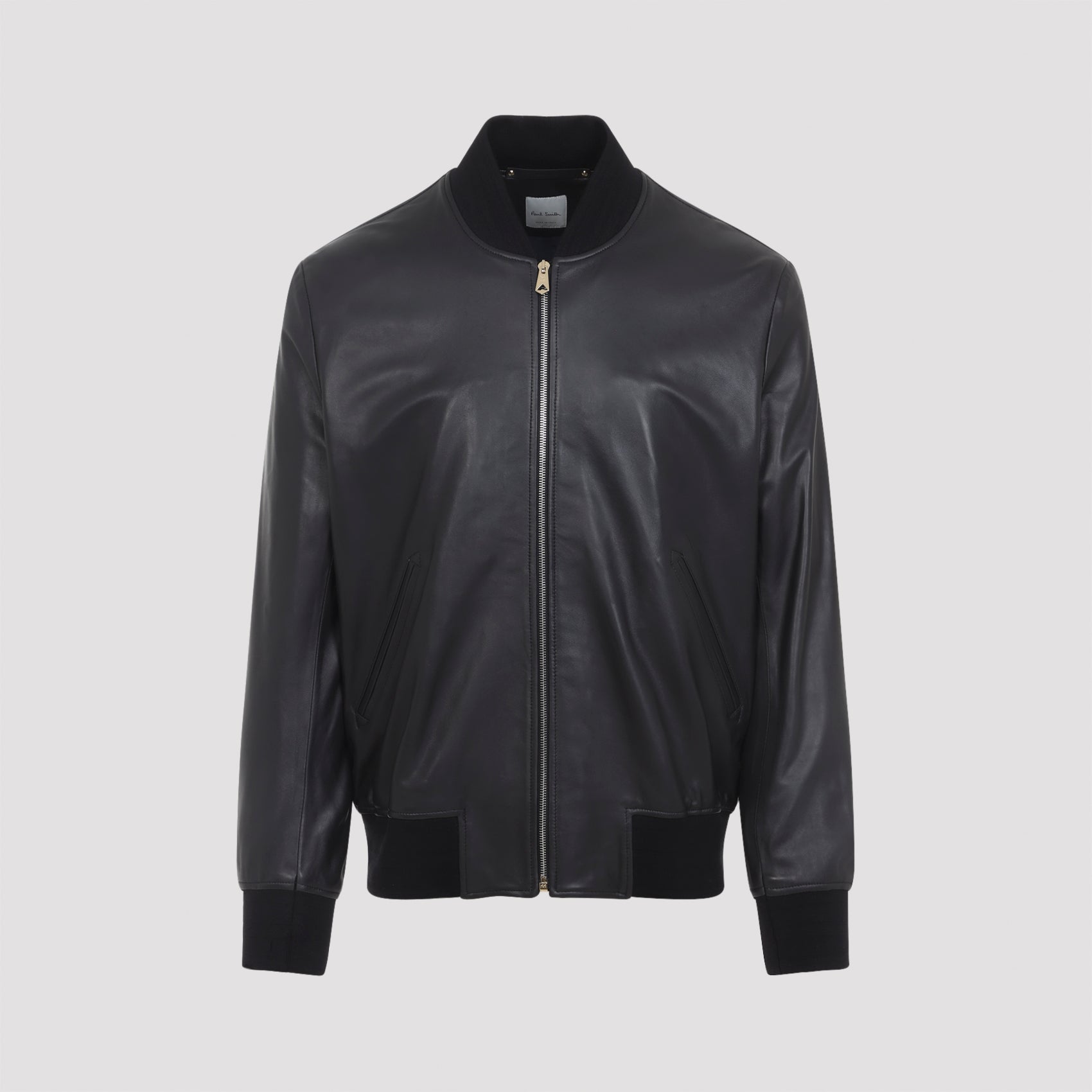 Contemporary Leather Bomber Jacket