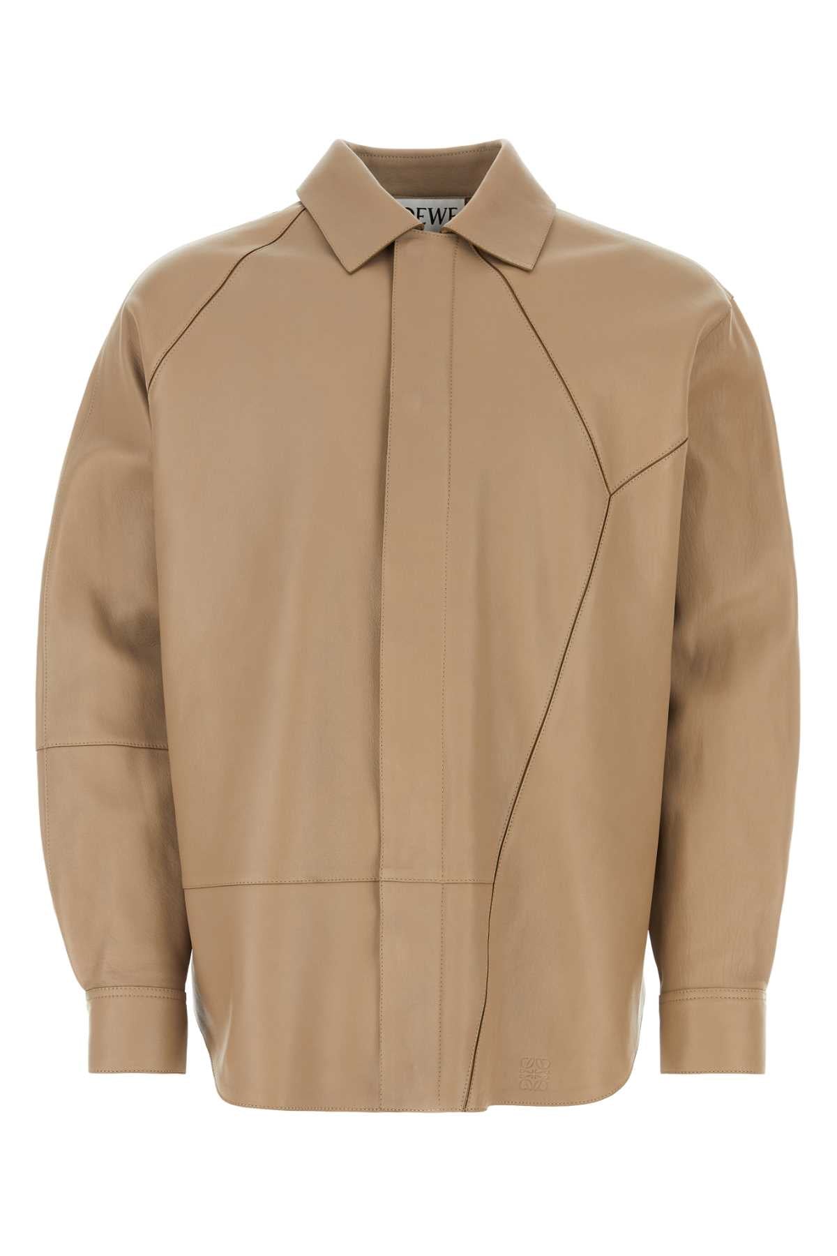 Leather Jacket — Beige