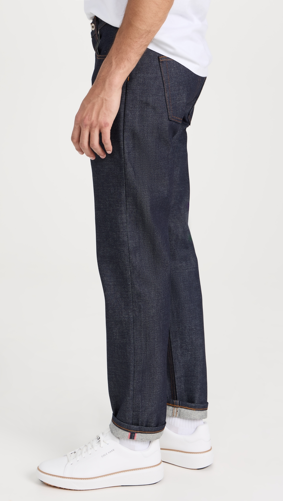 Easy Guy Dirty Fade Selvedge Jeans Indigo x White