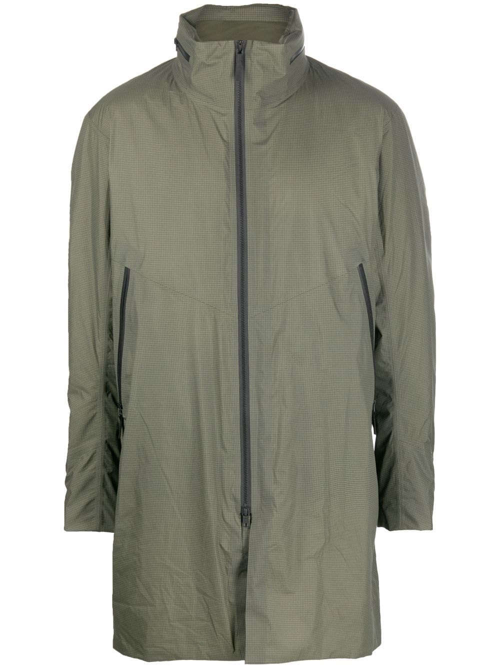 Monitor zipped coat - Green