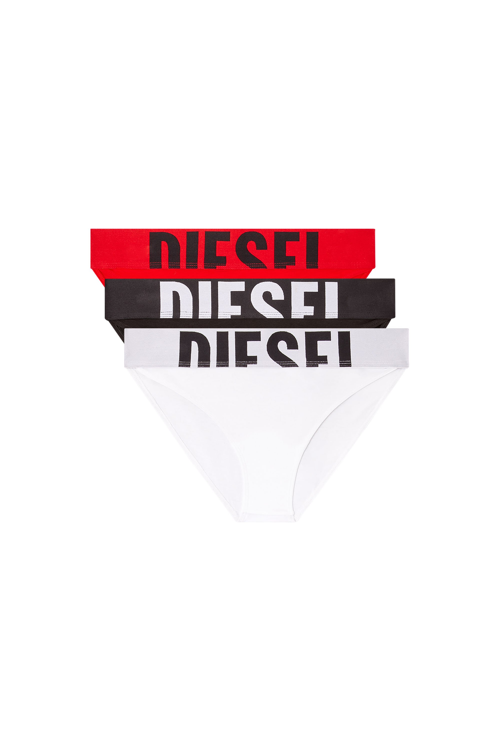 Three-pack briefs with cut-off logo - Panties - Woman - Multicolor