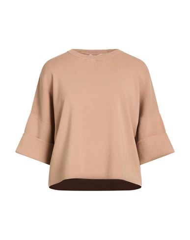 Woman Sweater Camel Size ONESIZE Viscose, Polyester