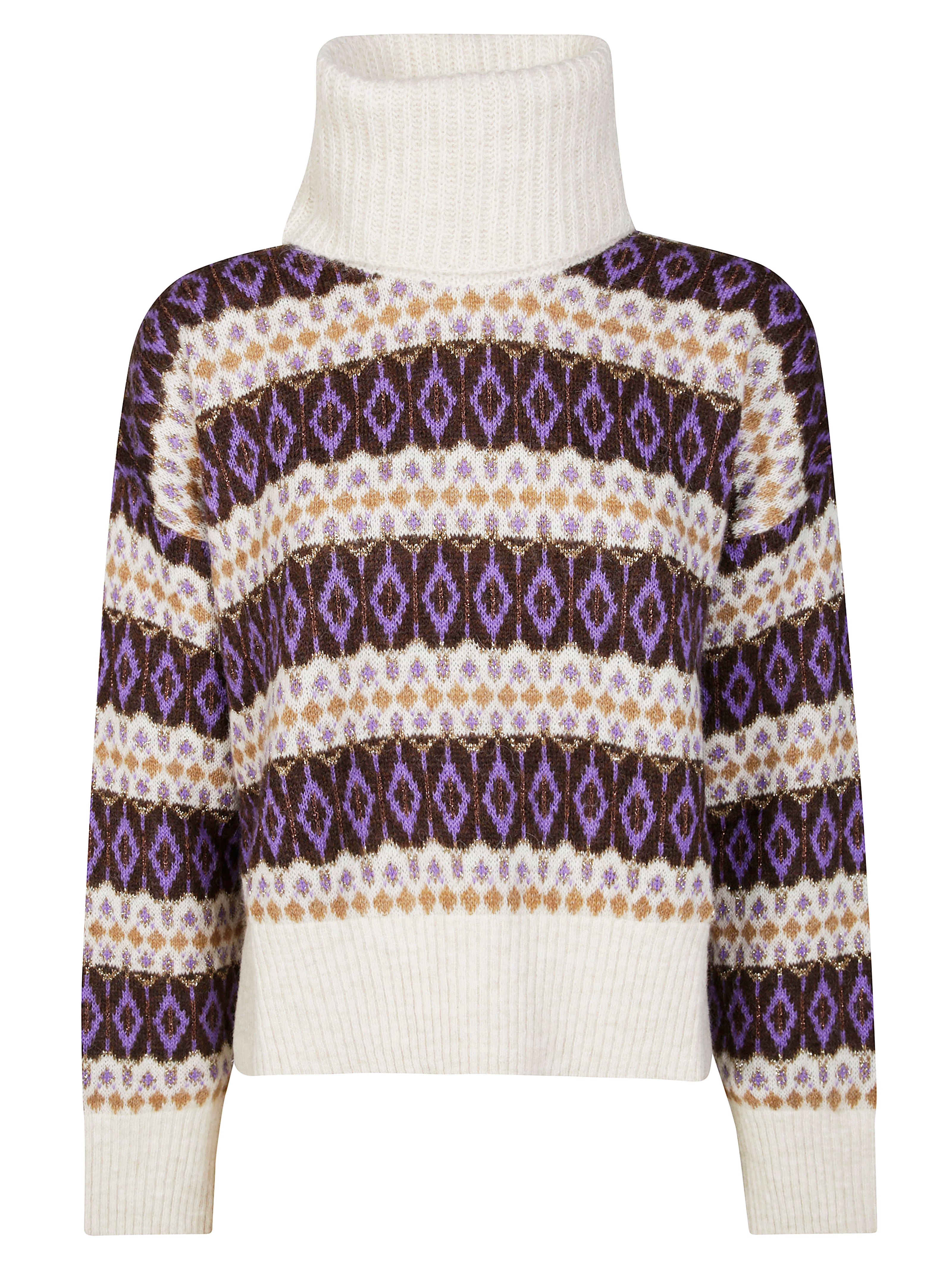 Striped Turtleneck Sweater for Women