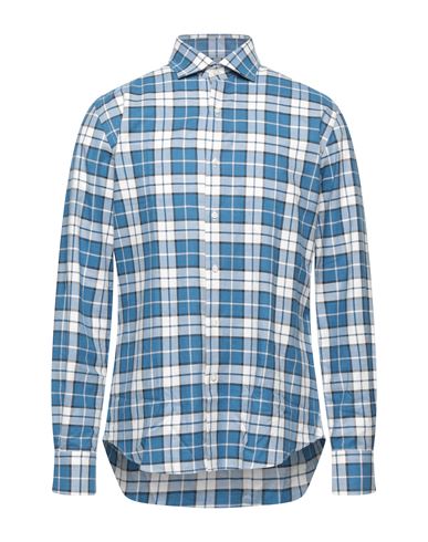 Man Shirt Blue Size L Cotton
