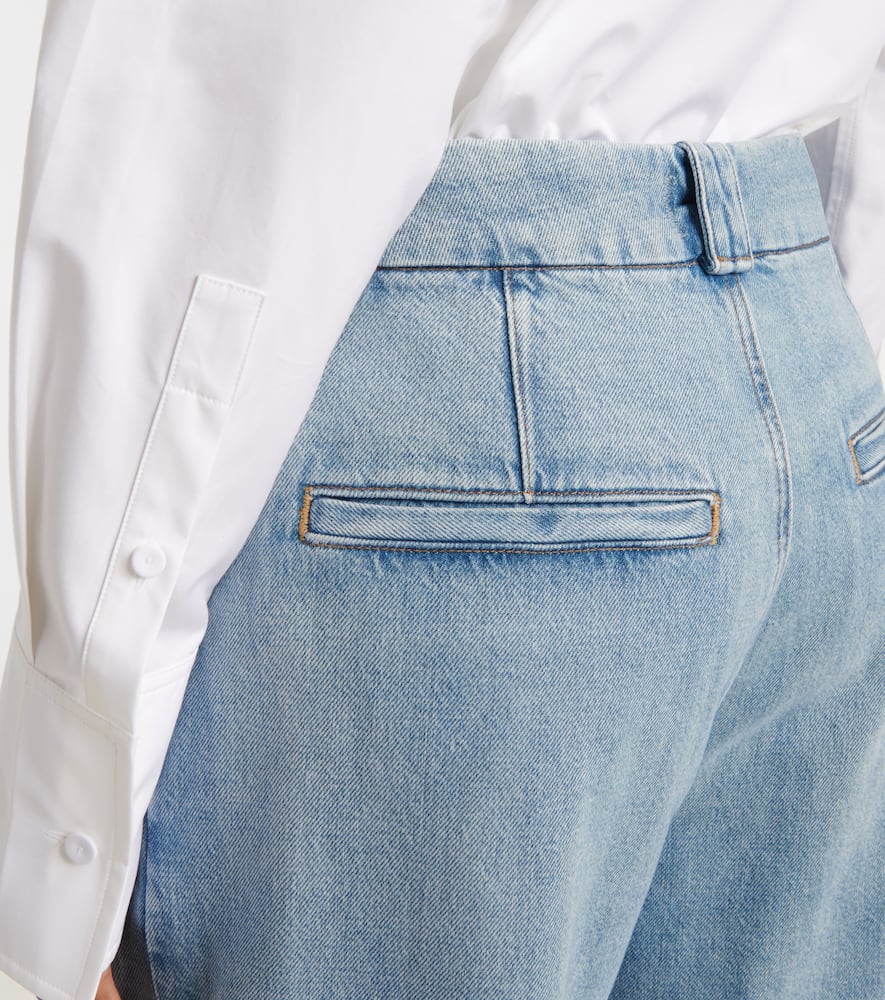 Cara twill cropped wide-leg pants
