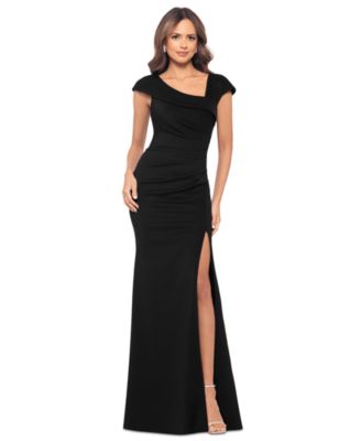 Womens Asymmetric Neck Side Slit Gown