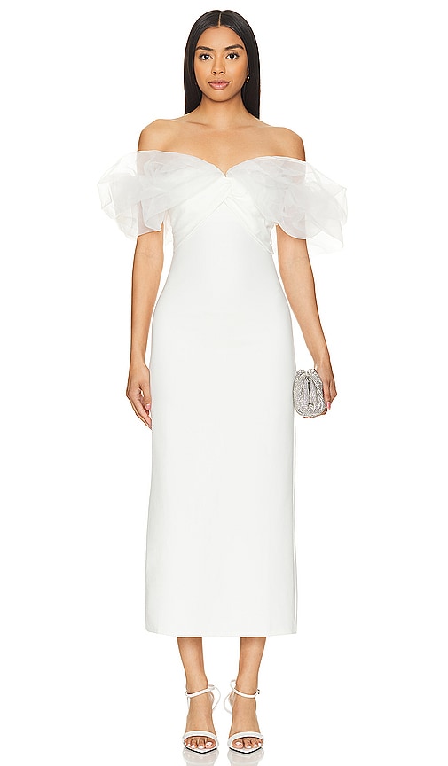 Line & Dot Starlet Midi Dress in Ivory. M also in