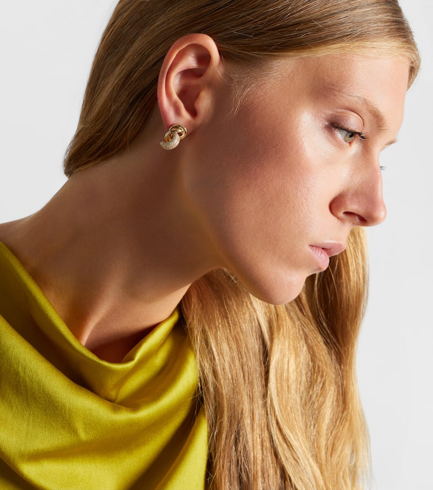 14kt gold earrings with diamonds