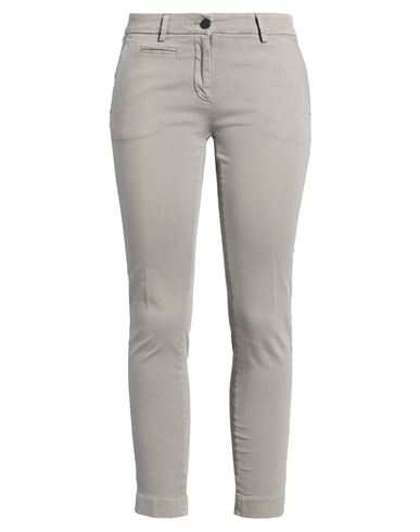 Woman Pants Grey Size 6 Cotton, Elastane