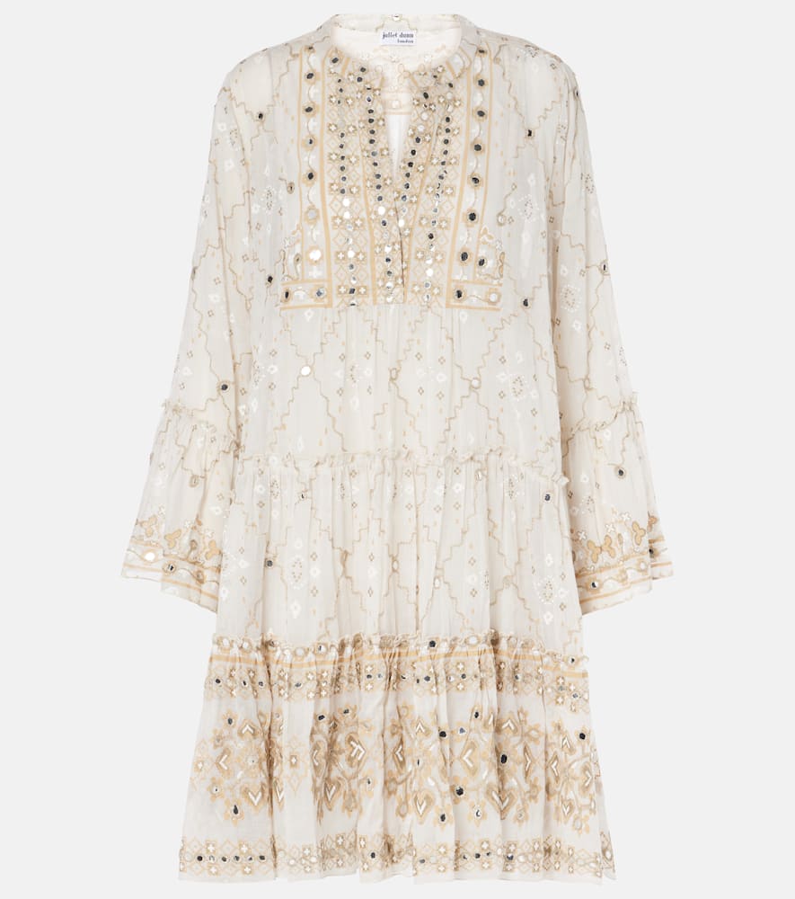 Mosaic printed cotton midi dress