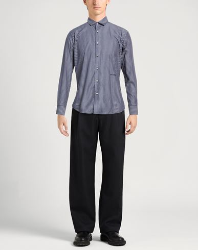 Man Shirt Blue Size 17 Cotton