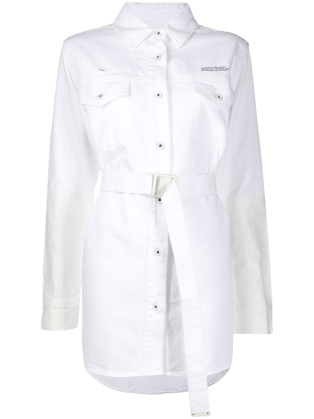Two-toned belted shirt