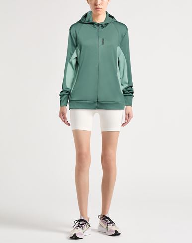 Woman Sweatshirt Green Size L Polyester, Viscose, Elastane