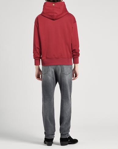 Man Sweatshirt Burgundy Size M Cotton