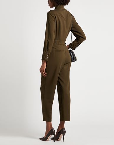 Woman Jumpsuit Khaki Size 6 Polyester, Viscose, Elastane