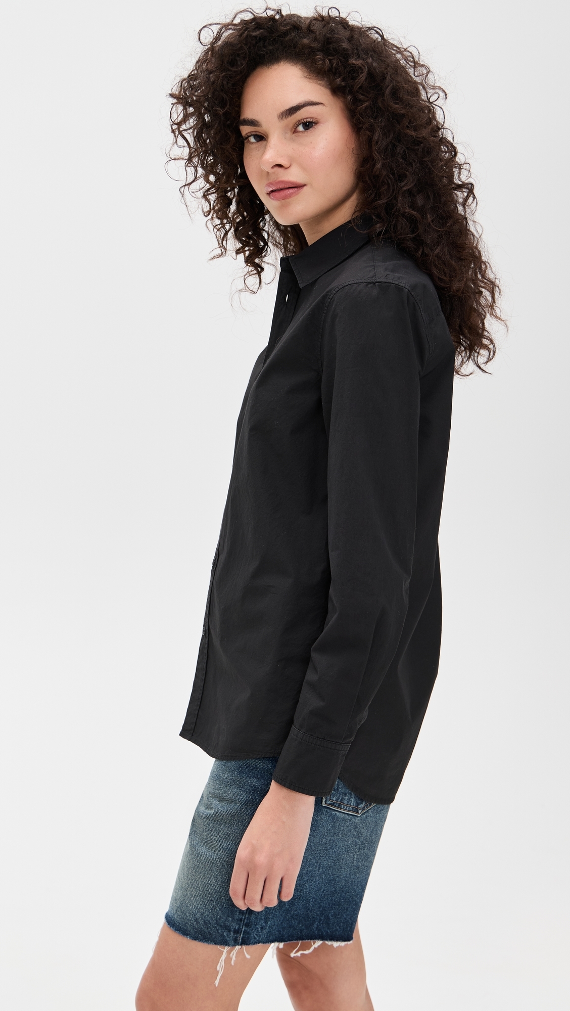 Nili Lotan Raphael Classic Shirt Black