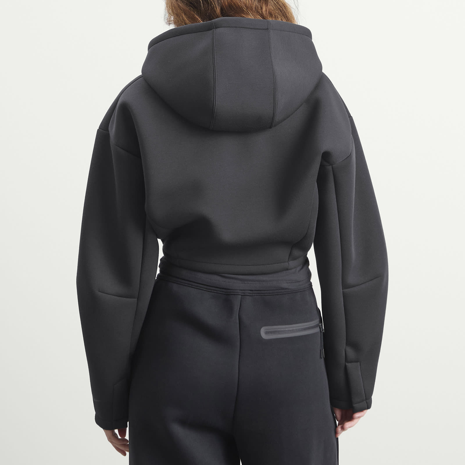 Women's Fleece Hoodie in Black/Anthracite