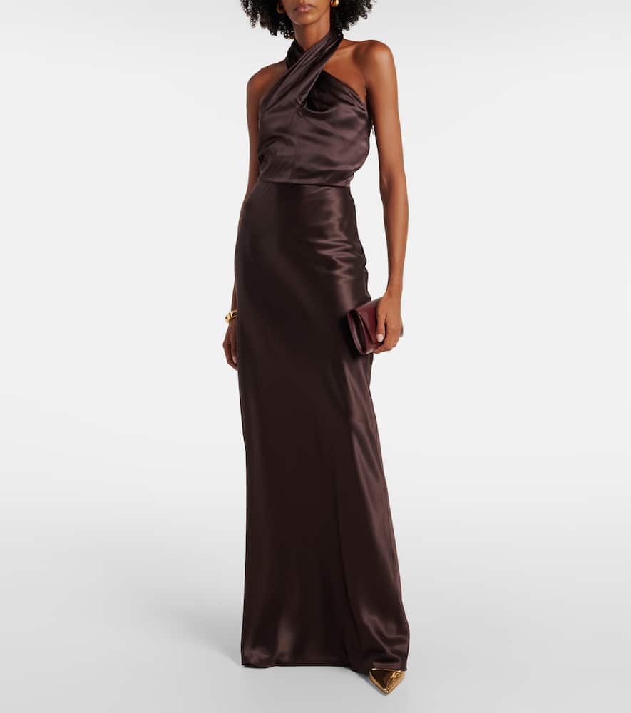 Veronica Beard Alberta silk-blend satin maxi dress