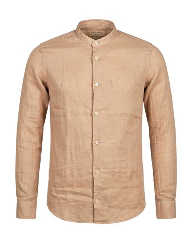 Man Shirt Light brown Size 15 Linen