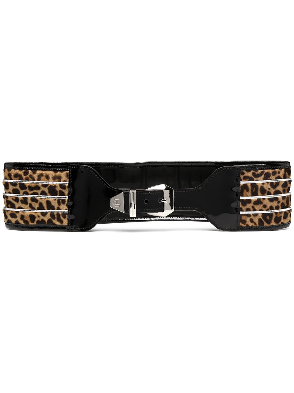 Leopard-print waist belt - Brown
