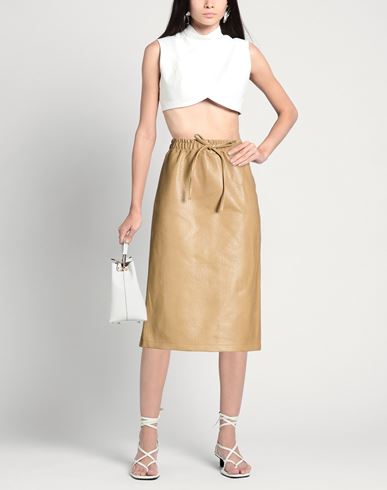 Woman Midi skirt Beige Size M Polyester, Cotton, Viscose