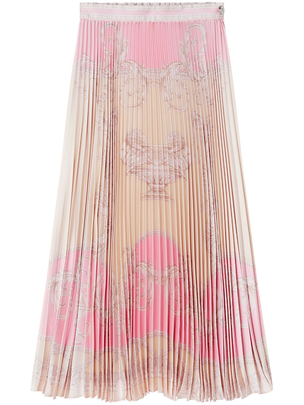 La Coupe des Dieux pleated midi skirt - Neutrals