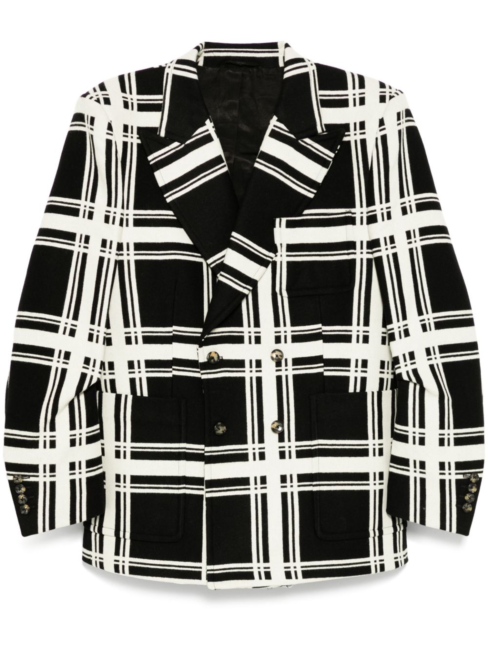 HIGH SHOULDER DB Blazer - Black