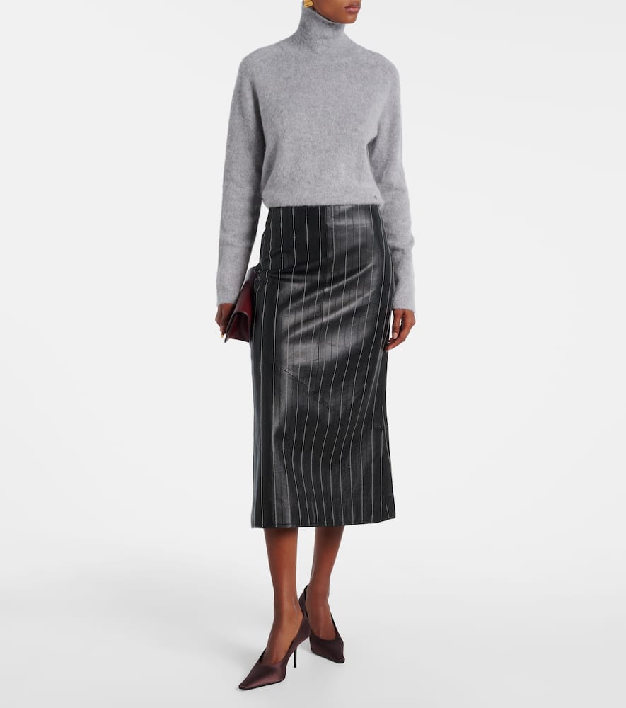 Wool-blend turtleneck sweater