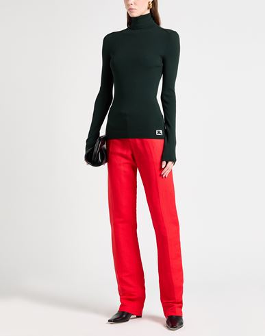 Woman Turtleneck Dark green Size M Wool, Polyester, Polyamide, Elastane