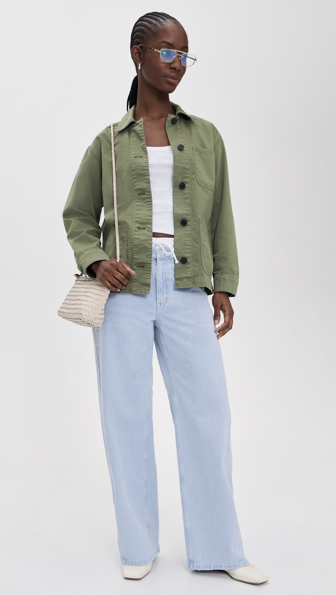 Classic Barn Jacket In Cotton Twill Faded Ivy