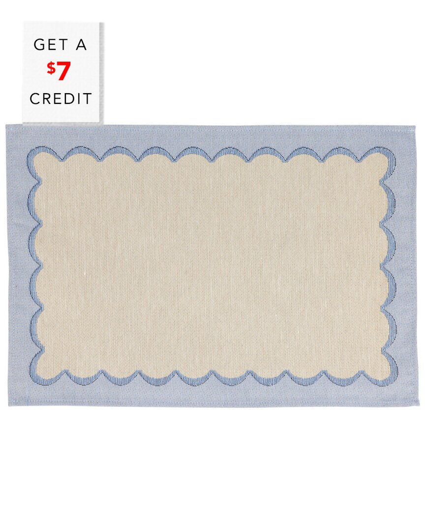Tavola Blue Scalloped Placemats (Set Of 4) With $7 Credit