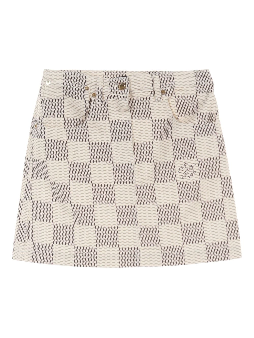 2010s Damier skirt - Neutrals