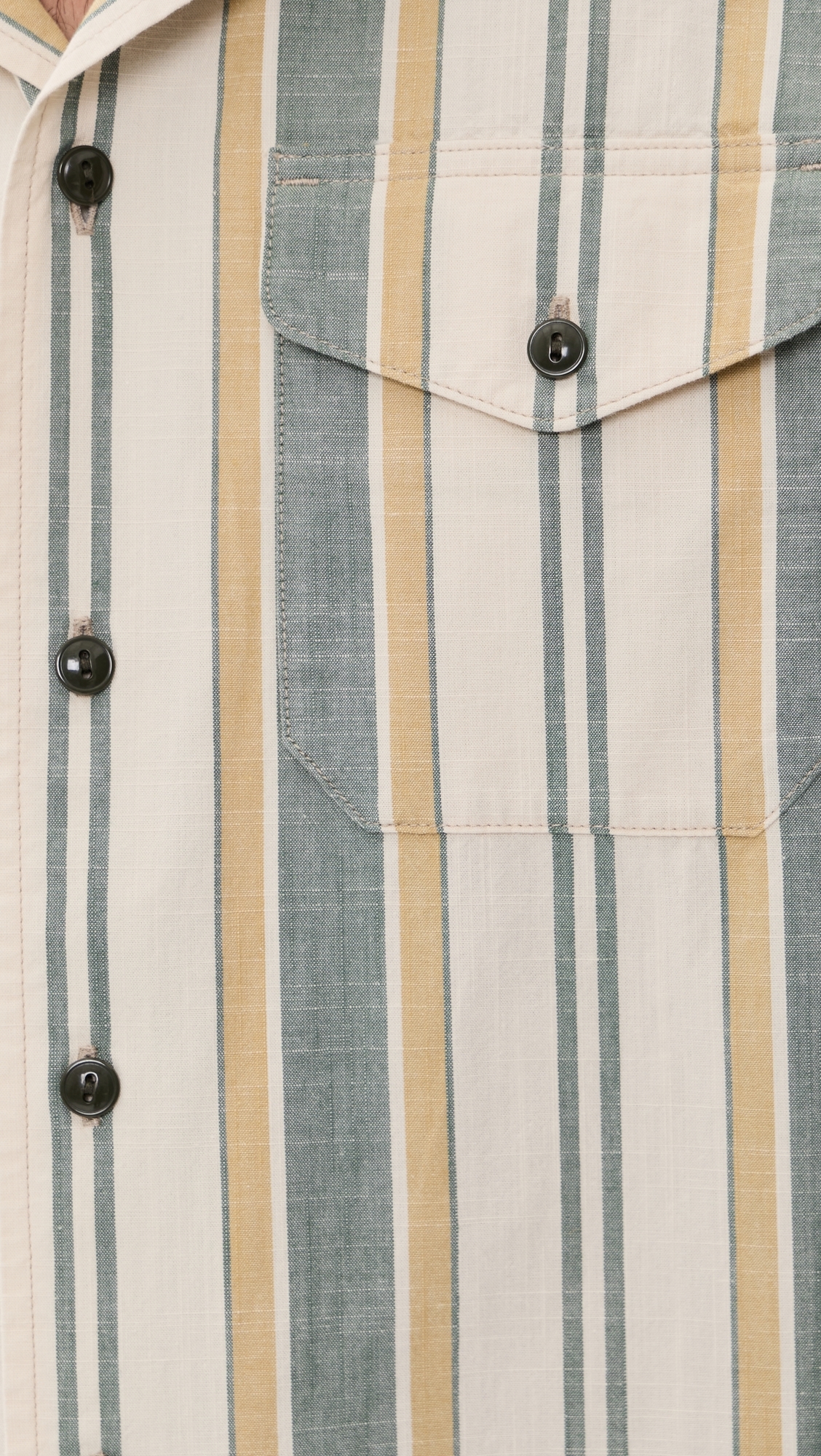 Short Sleeve Chambray Camp Shirt Natural/Khaki