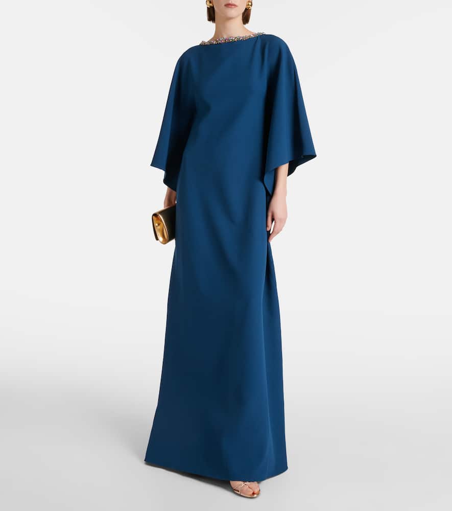 Amarella embellished crêpe gown