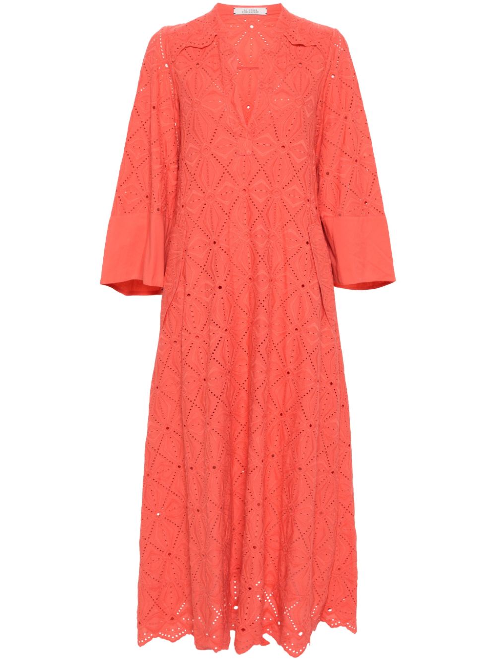 Broderie anglaise maxi dress - Pink
