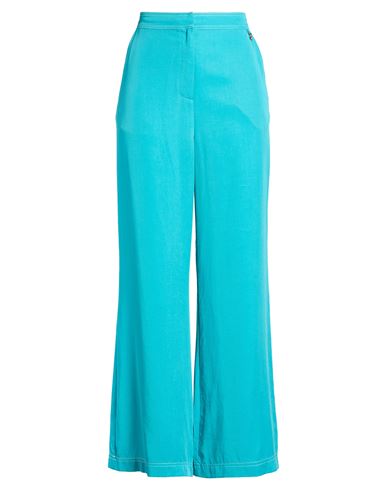 Woman Pants Turquoise Size L Tencel