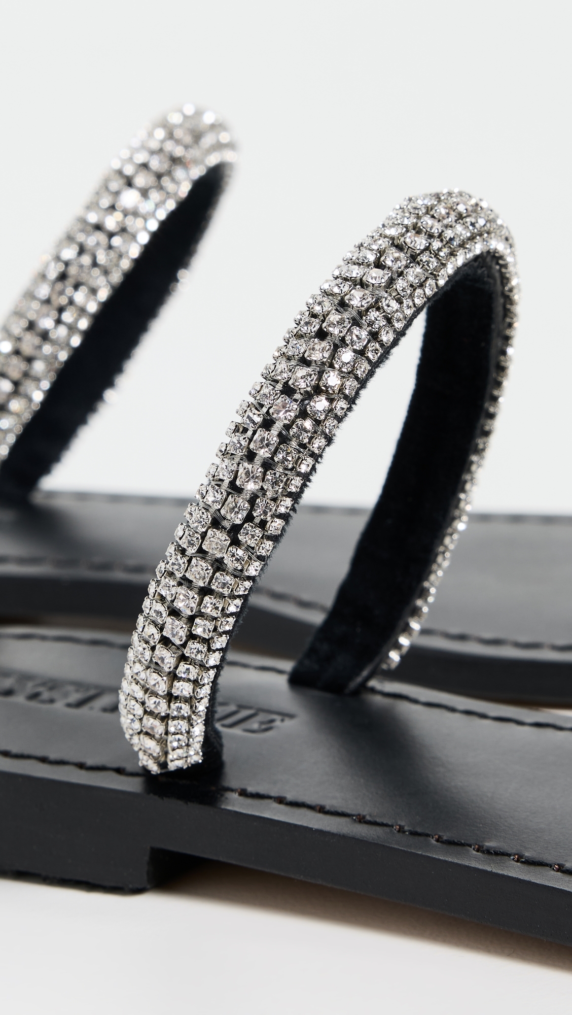 Mystique Embellished Toe Ring Sandals Black/Clear