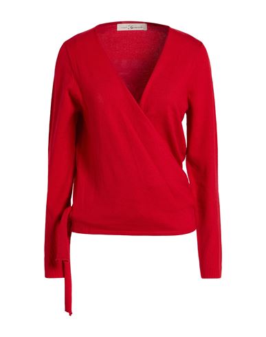Woman Cardigan Red Size M Acrylic, Wool