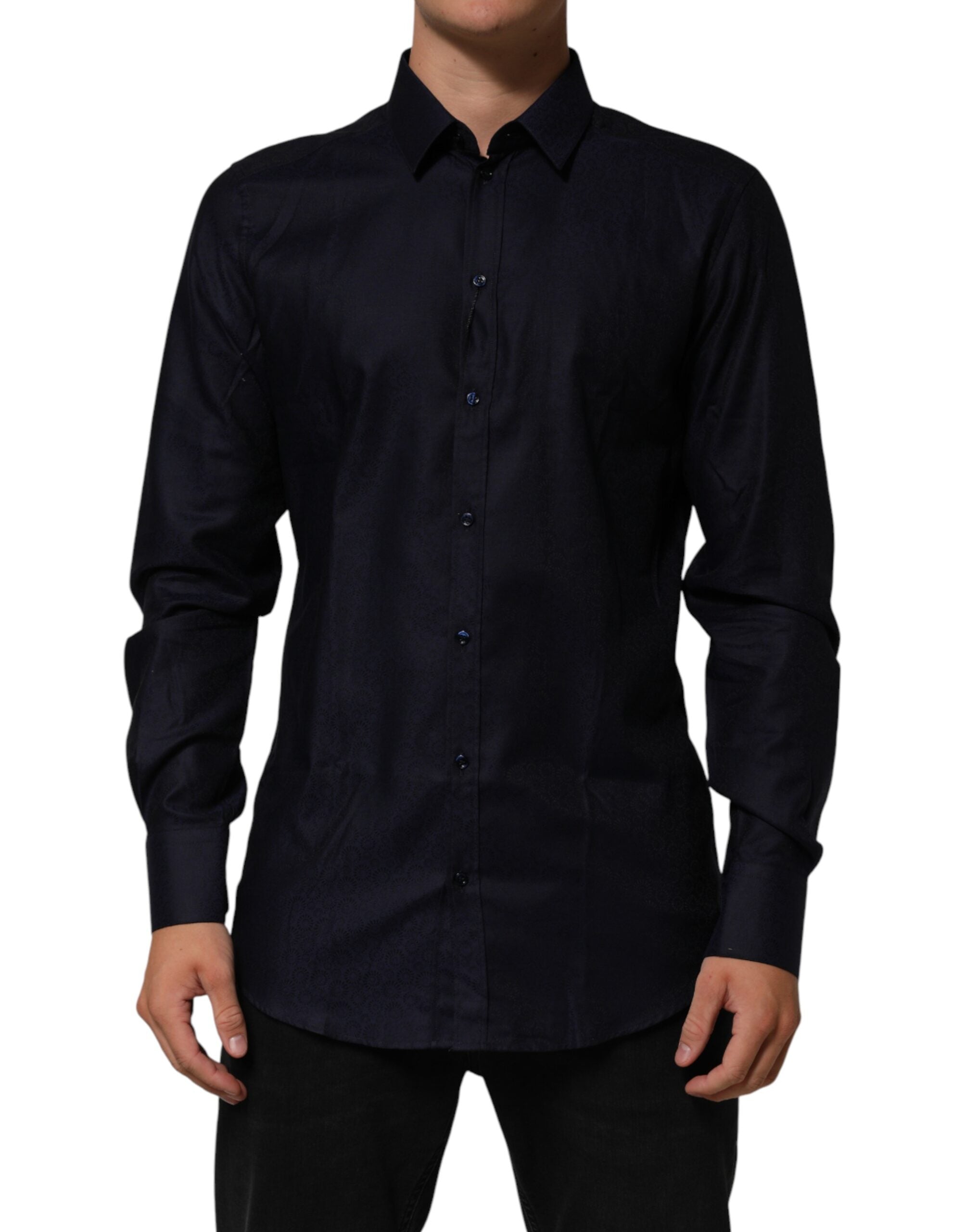 Cotton Collared Shirt — Blue