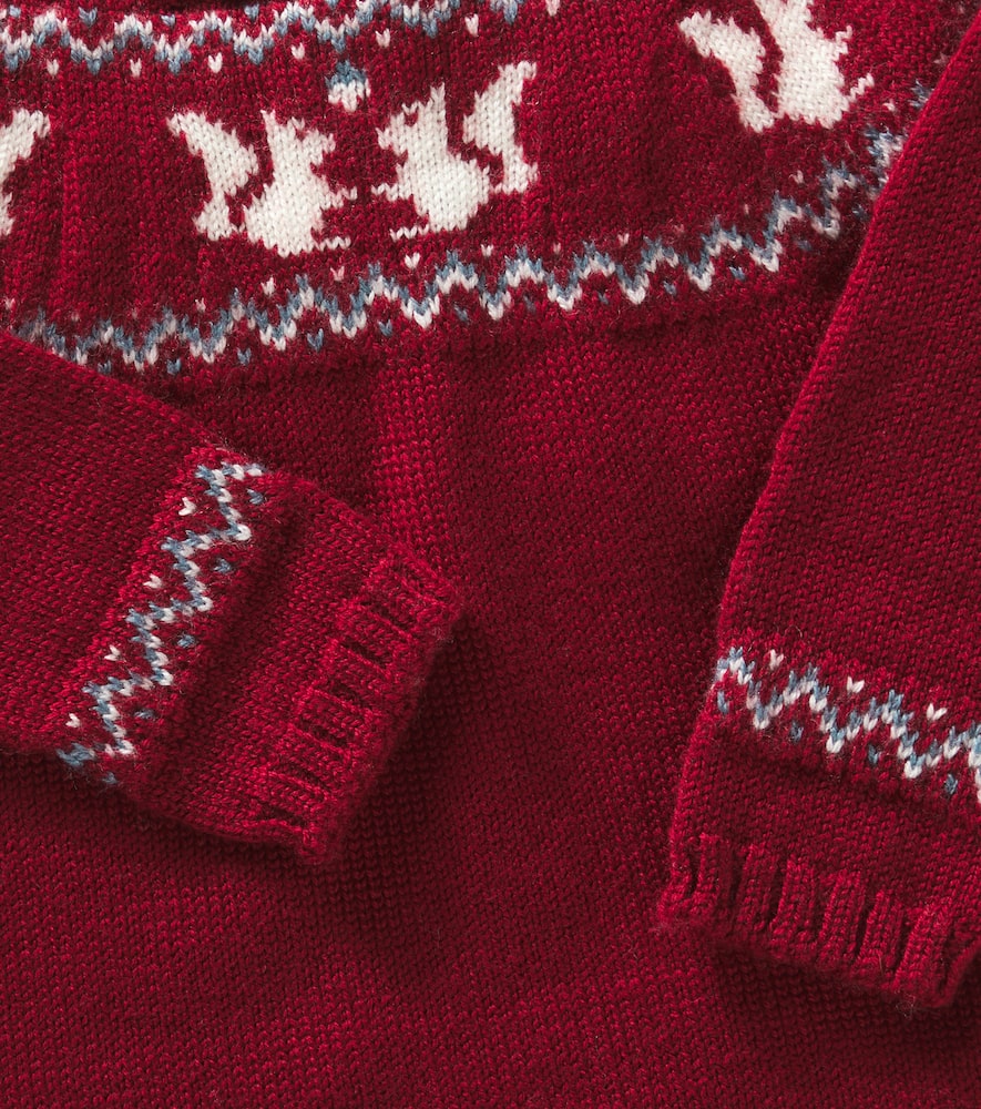 La Coqueta Baby Fair Isle wool bodysuit