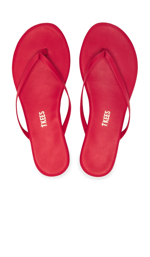 TKEES Solids Flip Flop in Red. 7. Also