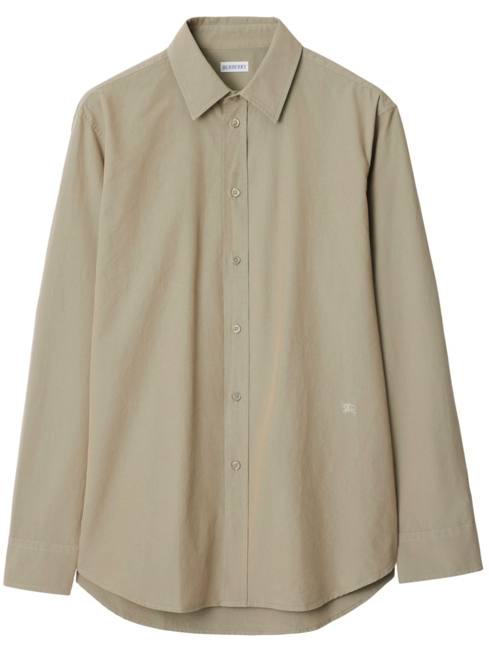 EDK-embroidered cotton shirt - Neutrals
