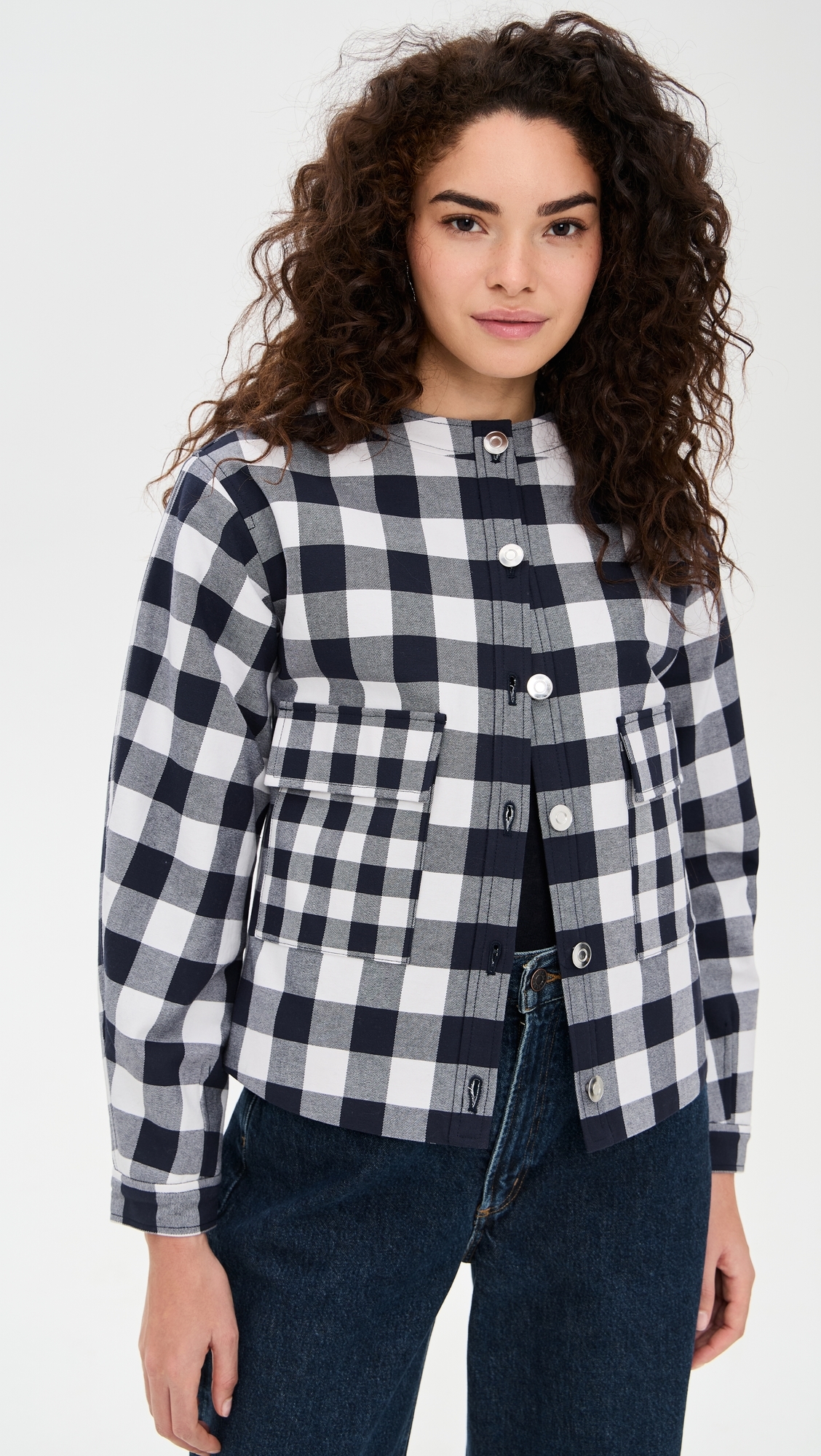 Nathan Padded Moto Jacket Gingham