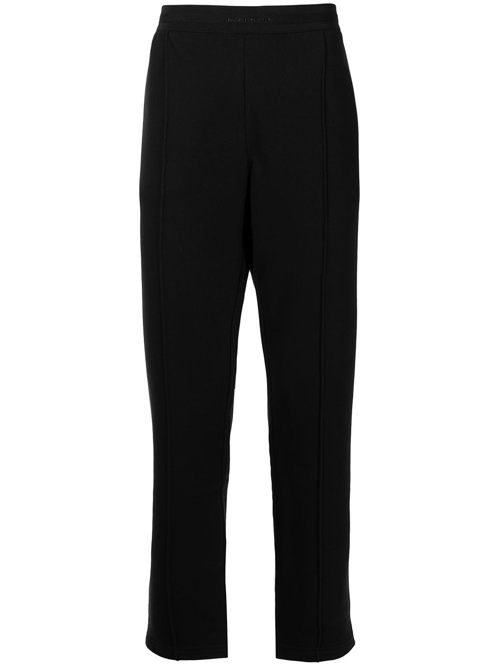 Elasticated-waistband trousers - Black
