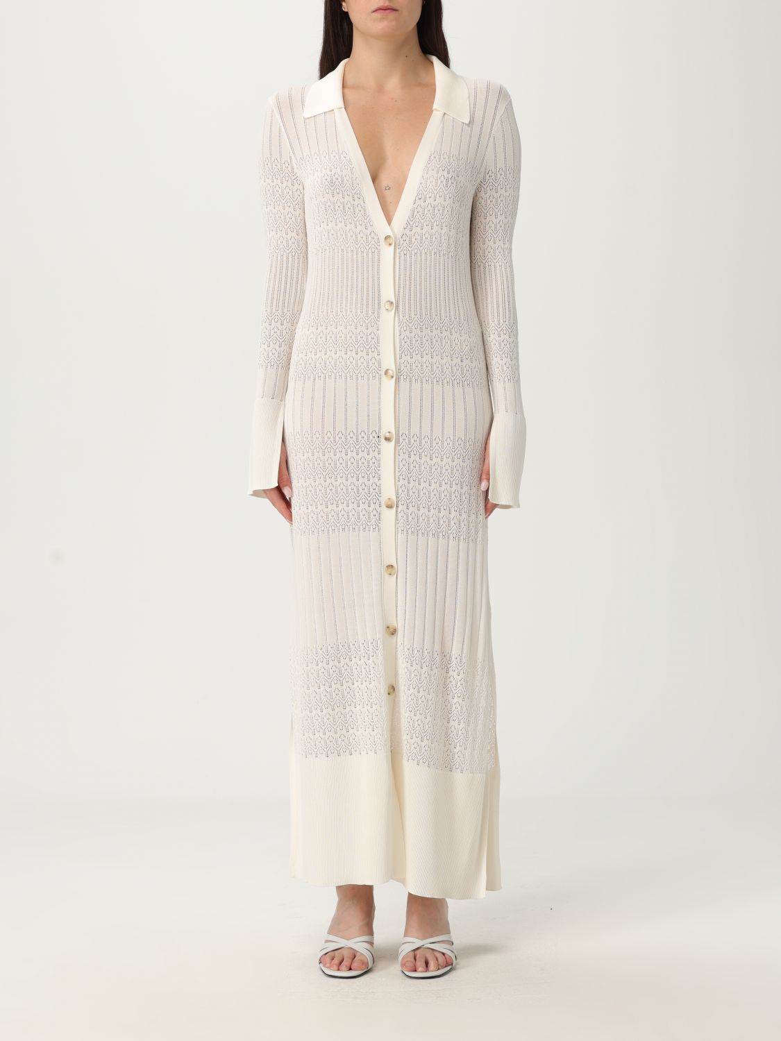 BOSS V-neck dress - White