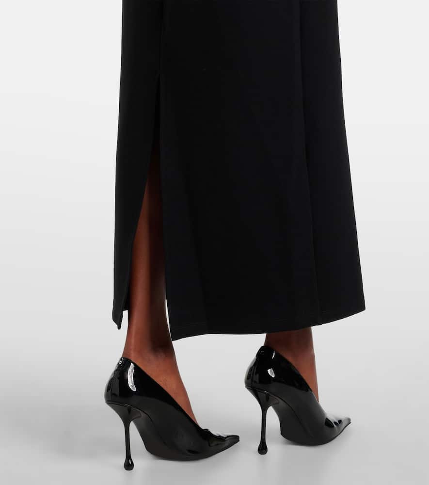 Hawthorne taffeta-trimmed maxi dress