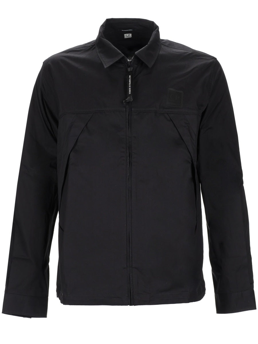 C. P. COMPANY Chambray Long Sleeve Zip Shirt