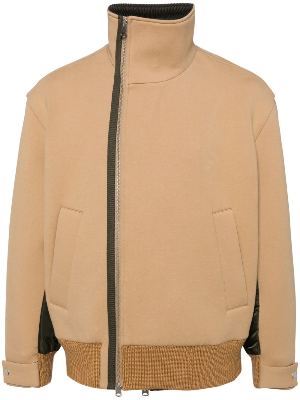 Stand collar zipper jacket - Grey
