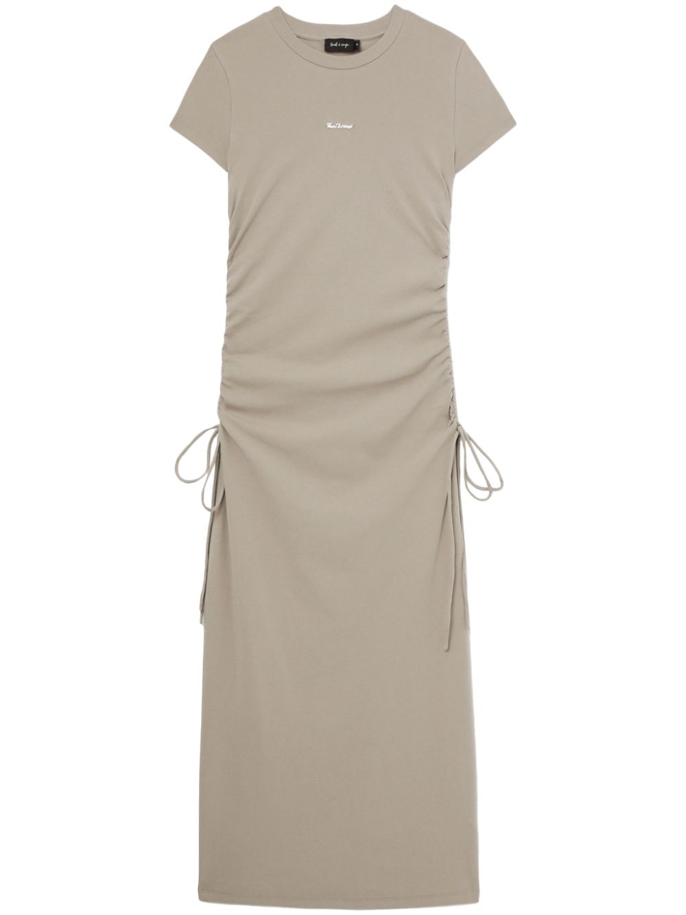 Logo-appliqué T-shirt dress - Grey