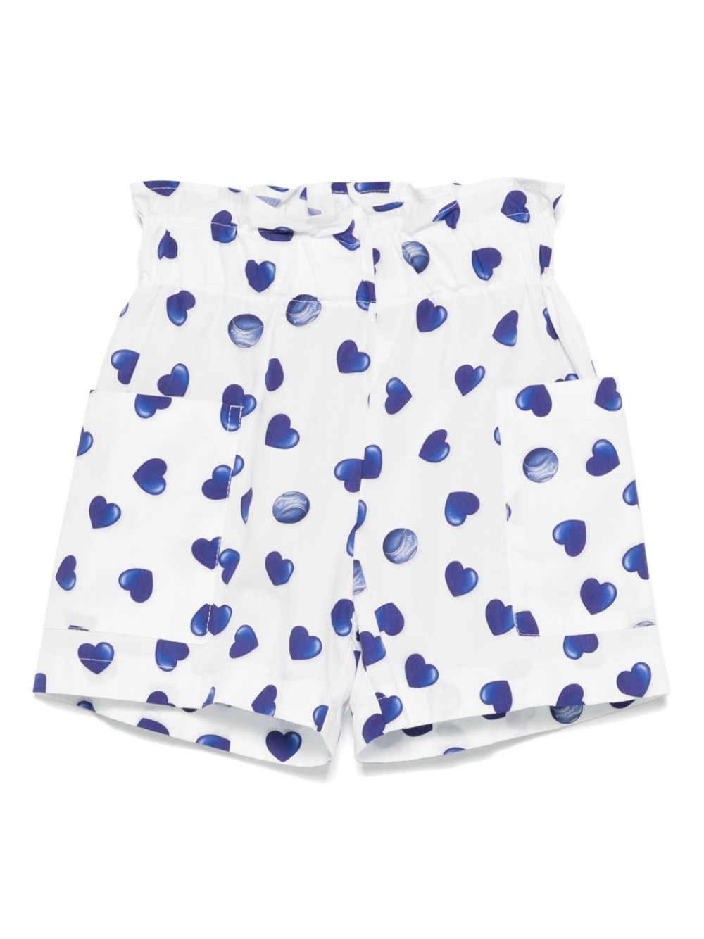 Heart-print shorts - White